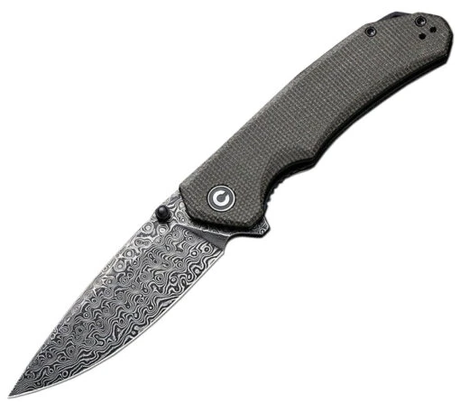 Brazen Damast Dark Green Micarta