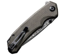 Brazen Damast Dark Green Micarta -Messer Rabatte Geschäft Brazen Damast Dark Green Micarta 1280x1280