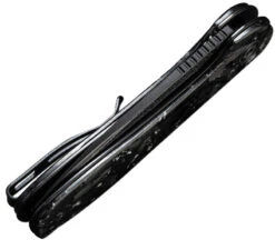 Elementum Damast Shredded Carbon -Messer Rabatte Geschäft C907C DS2 Side Closed 1280x1280