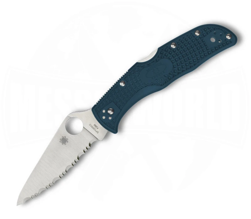 Spyderco Endela FRN K390 Serrated Blue